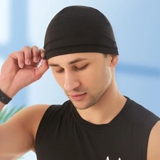 Skull Cap Beanie Hat Men Women Sports Running Cycling Bike Stretch Fit Quick Dry Beanies & Caps (Outdoor) price