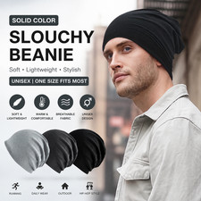 Mens Women Breathable Slouch Beanie Cap Thin Soft Stretch Skullcap Hat Headwear Beanies & Caps (Outdoor) price