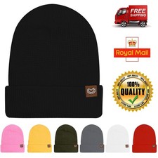 Men's Wool Beanie New Winter Big Head Size Warm Knitted Hat Unisex Cold Cap Beanies & Caps (Outdoor) price