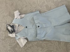 Baby Waistcoat And Shorts Set Light Blue Ages 1 And Half On Label Baby Waistcoat price