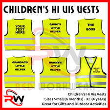 Children's Hi Vis Yellow Safety Vest Baby Waistcoat Kids/ baby Personalised Gift Baby Waistcoat price