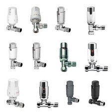 Thermostatic TRV Radiator Valves Heated Towel Rail Angled Corner Straight Valve Heated Towel Rail price