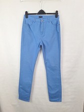 Jaeger Jeans Women's Stretch Summer Trousers Light Blue Cotton UK 12 W31 L30 Women's Jeans / Denim Trousers price