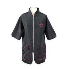 Groomers Mandarin Collar Tunic Jacket | Professional Dog Grooming Black/Pink Modest Tunic price