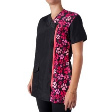 Groomers Kanji V-Neck Tunic Pink Paw Print Modest Tunic price