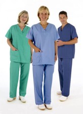 NHS Medical Compliant Reversible Light Blue Scrub Tunic OR/& Trousers Modest Tunic price