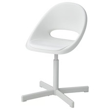 IKEA LOBERGET/SIBBEN Children's Desk Chair White Adjustable Study Seat Kids Home Children's Desk price