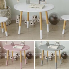 Kids Wooden Round Table Toddlers Small Children Home Nursery Play Room Furniture Children's Desk price