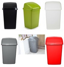 New Swing Top Plastic Rubbish Waste Bin Office Bedroom Kitchen Paper Bins Rubbish Bins price