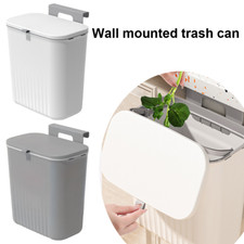 9L Wall Mounted Waste Bin Kitchen Cabinet Door Cupboard Hanging Trash Can W/ Lid Rubbish Bins price
