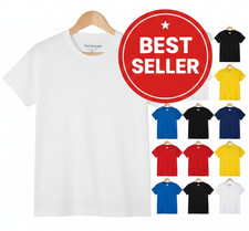 Kids Fruit Of The Loom T-Shirt Boys Girls Plain Cotton School PE Sports Tee Top Boys' Shirt price