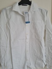 Boys Long Sleeve Shirt, 100% Cotton, White, Age 11-12,New. Boys' Shirt price