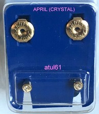 Hypoallergenic Mini Caflon Gold,silver Plated Diamante Crystalear-piercing Studs Gold & Silver Piercing price