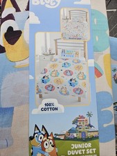 Bluey Junior Toddler Cot Bed Duvet Cover Set Reversible Bluey Bedding. Brand New Baby Duvet Cover Set price