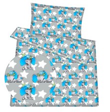 Baby Cot Junior Bed Bedding Set Duvet cover Pillowcase 100% Cotton Star Elephant Baby Duvet Cover Set price