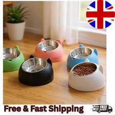 Elevated Stainless Steel Cat Bowl Inclined Food Water Dish with Ear Stand Bowl price