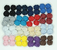 Silk Knot Cufflinks Available  24  Colours (One Tone) Cuff Links price