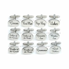 Mens Wedding Cufflink SILVER OVAL Cuff Links Groom Best Man Usher Gift cufflinks Cuff Links price