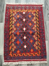 Classic Red Handmade Afghan/Turkish Kilim Rug, Artisan Wool Rug, Size 99x70 CM Kilim Rug price