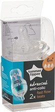 Tommee Tippee Advanced Anti-Colic Baby Bottle Teats Fast Flow 6m+ Breast-Like Bottle Teat price