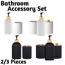 Bathroom Accessory Set Soap Dispenser Toothbrush Holder Organizer 2/3 Piece Set Bathroom Accessory Set price
