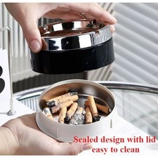 Stainless Steel Ashtray with Lid Windproof for Cigarettes Home Outdoor Ashtrays Ashtray price