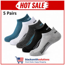 Trainers 5 & 10 Pack Ankle Socks Cotton Low Cut High Quality Unisex 9-12 Size UK Ankle Socks price