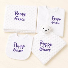 Baby Girl Sleepsuit Blanket Personalised Embroidered Coming Home Set Name Purple Baby Coming Home Set price