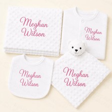 Baby Girls Sleepsuit Blanket Personalised Embroidered Coming Home Set Name Pink Baby Coming Home Set price