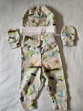 Newborn Coming Home Outfit Leggings Hat Mittens Set Handmade My Brave Pearl Baby Coming Home Set price