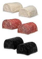Round Arm Cap Pair Swirl Pattern Mini Standard Jumbo Lace Trim Sofa Chair Cover Standard Chair price