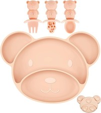 PandaEar Silicone Suction Plate, Spoon and Fork Set, Toddler Self-Feeding, BPA Built-in Appliance Sets price