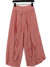 Halara Women's Trousers M Pink Polyester with Elastane Wide-Leg Capri Women's Capri Trousers price