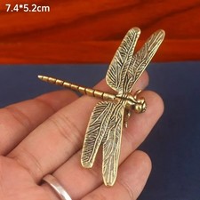 Vintage Brass Dragonfly Figurine Tea Pet Desk Decor Antique Style Ornament UK Decorative Figurine price