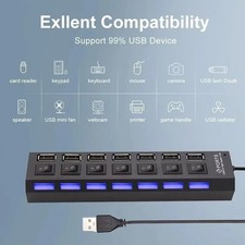 Switch Extension Hub 7-port USB2.0 Hub Computer USB Extension Hub One Drag Seven Hub & Switch price