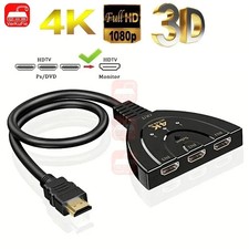 4K 3 PORT HDMI SPLITTER CABLE MULTI SWITCH SWITCHER HUB BOX LCD HDTV PS3 XBOX Hub & Switch price