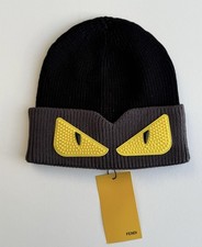 Fendi Men’s Beanie Hat One Size Black Eye Men's Beanie price