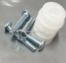 HEADBOARD BOLTS COMPLETE WITH PLASTIC WASHER - HEADBOARD FIXING SCREW PACK Headboard price
