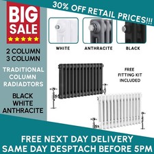 Traditional 2 3 Column Horizontal Vertical Radiator Cast Iron Style Vintage Rads Irons price
