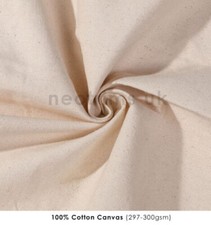 100% Cotton Canvas Duck Fabric 10oz 300GSM 62" 155cm Wide Natural Ecru / Black Canvas price