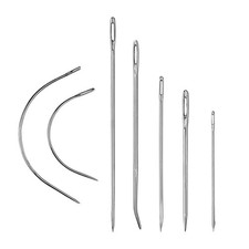 7pcs Heavy Duty Hand Sewing Needles Leather Upholstery Carpet Canvas Tools UK. Canvas price