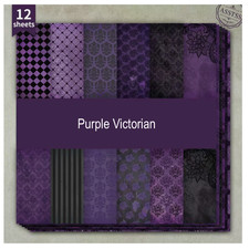 Purple Victorian - Craft Paper - 12 Sheets - 6"x6" - 160gsm - Scrapbooking Craft Paper price