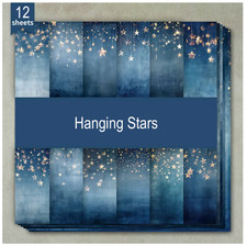 Hanging Stars - Craft Paper - 12 Sheets - 6"x6" -160gsm - Scrapbooking Craft Paper price