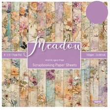 Meadow Collage - Craft Paper - 12 Sheets - 6"x6" - 160gsm - Scrapbooking Craft Paper price