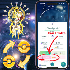Pokémon TRADE—GO — Shiny Gimmighoul without Background—Can Evolve —Digital♻️ Digital Games price