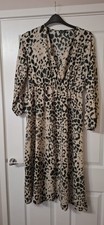Boohoo Leopard Print Maxi Dress Elasticated Waist Size 20 Dress price