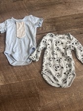 CaRel Europe Baby Vests Pack Blue Tie Panda Bodysuit Set 1 3 Months Baby Bodysuit Set price
