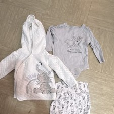 Disney Classics x Primark Unisex 12-18 Months 3pc Dumbo Jacket Bodysuit Trousers Baby Bodysuit Set price