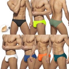 Men's Swimming Trunks Sexy Triangle Swim Bikini Briefs Push Pad Beach Swimwear Men's Swimwear price