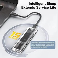 M.2 NVMe SSD to USB 3.2 Type-C Enclosure Case Converter Adapter M&B+M Key※UK Computer Converters and Adapters price